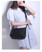 Small genuine leather shoulder bag