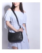 Small genuine leather shoulder bag