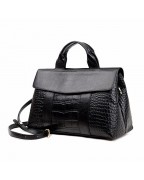 Designer crocodile pattern handbag