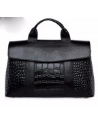 Designer crocodile pattern handbag