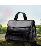 Designer crocodile pattern handbag