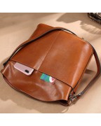 Cowhide fashion shoulder bag