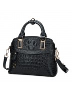 Crocodile pattern ladies dumpling bag