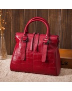 Crocodile leather ladies handbag