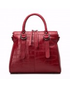 Crocodile leather ladies handbag