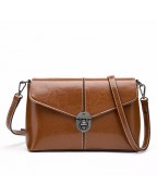 Retro cowhide women's bag trendy ladies lock