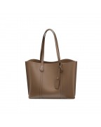 Genuine leather large capacity tote bag