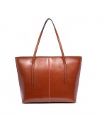 Tote leather handbag