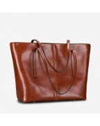 Tote leather handbag