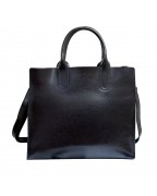 Simple and versatile leather tote bag